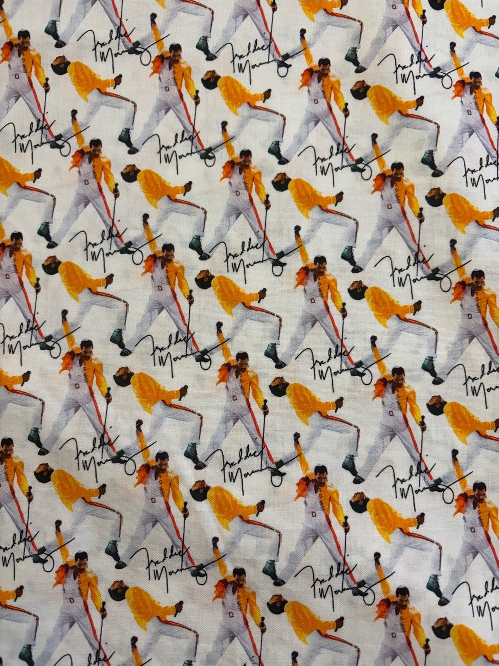 Freddie Mercury Cotton Fabric 6+ continuous yards